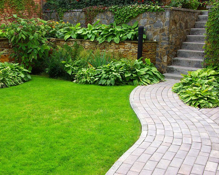 Garden with Stone Path — Waukegan, IL — Manuel Brick Paving & Landscaping
