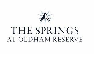 The springs at oldham reserve logo on a white background.