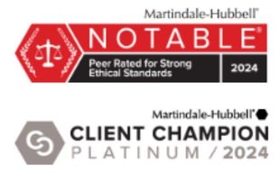 Martindale hubbell notable client champion platinum 2024