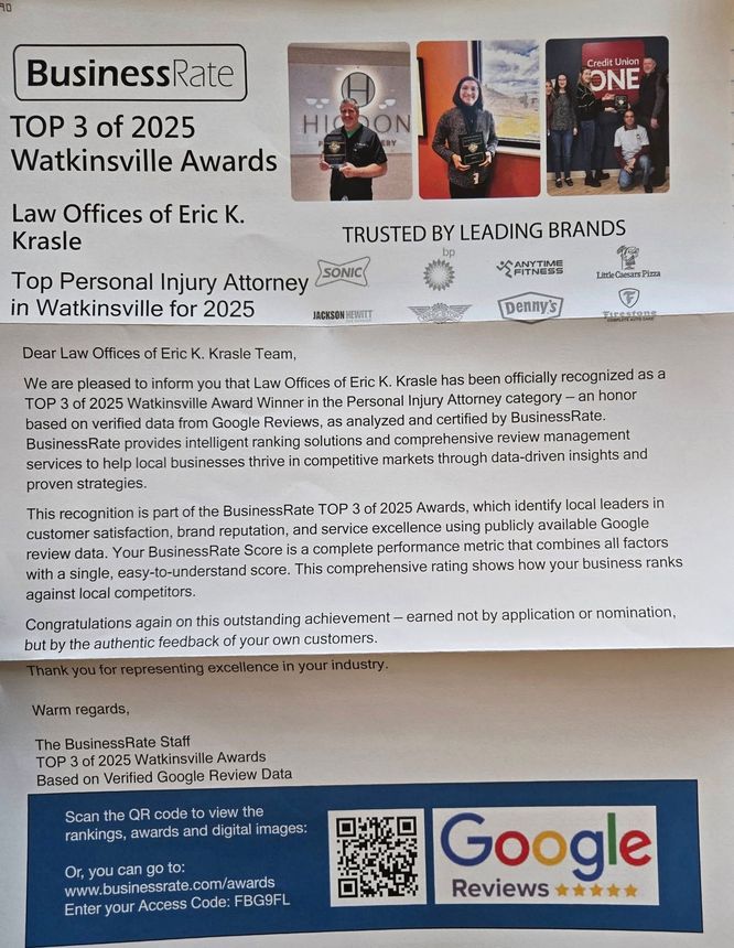 2023 Top Rated Lawyer Awar — Watkinsville, GA — Law Offices of Eric K. Krasle