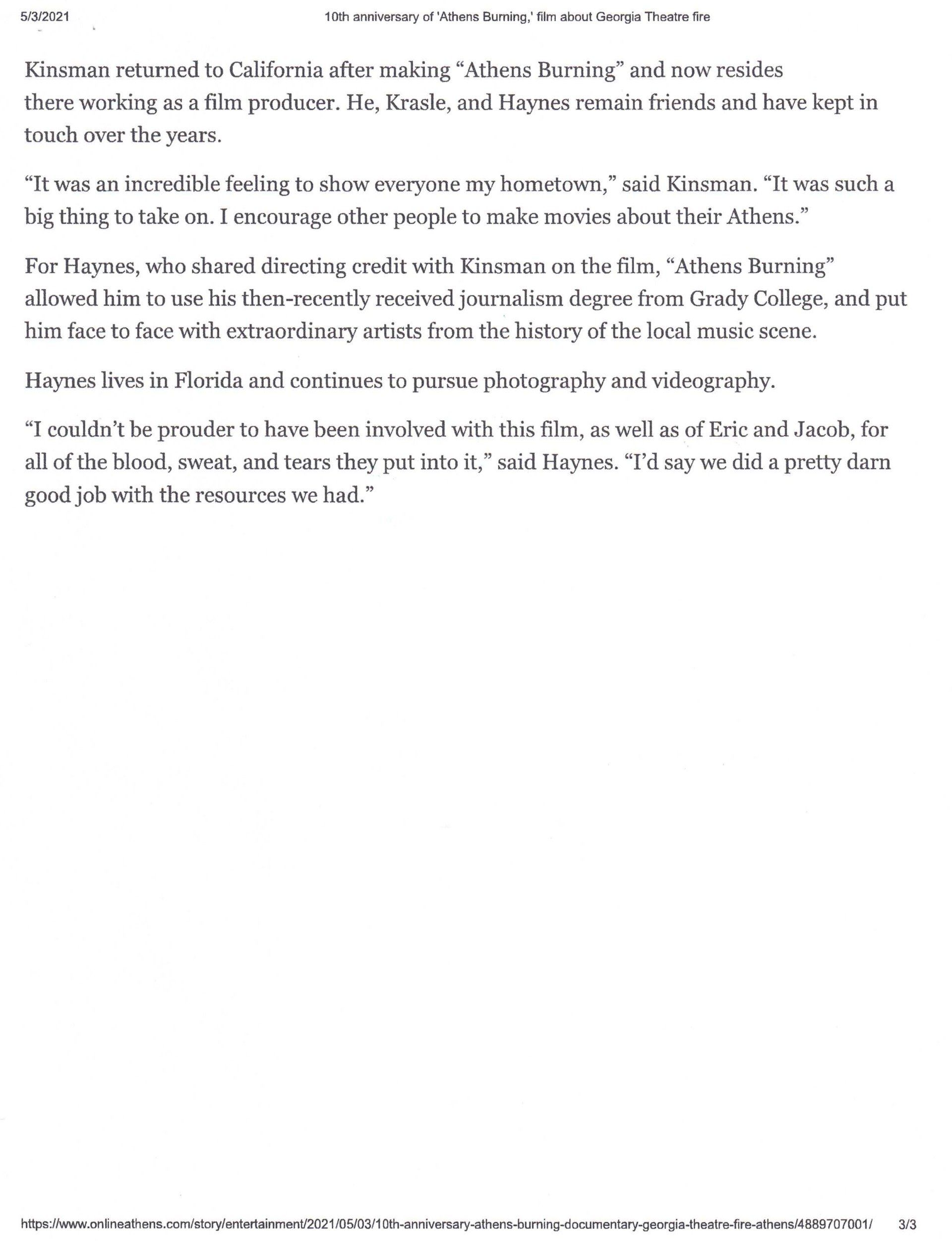 Athens Article Part 3 — Watkinsville, GA — Law Offices Of Eric K. Krasle And Associates, P.C.