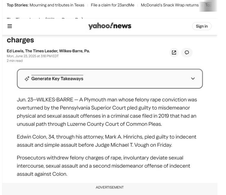 Article titled 
