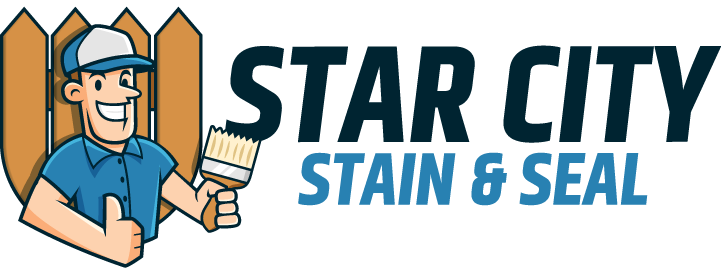 Logo: Smiling man with paintbrush and thumbs up, fence, and text 