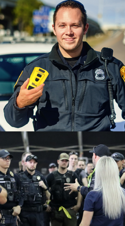 Officer with BolaWrap
