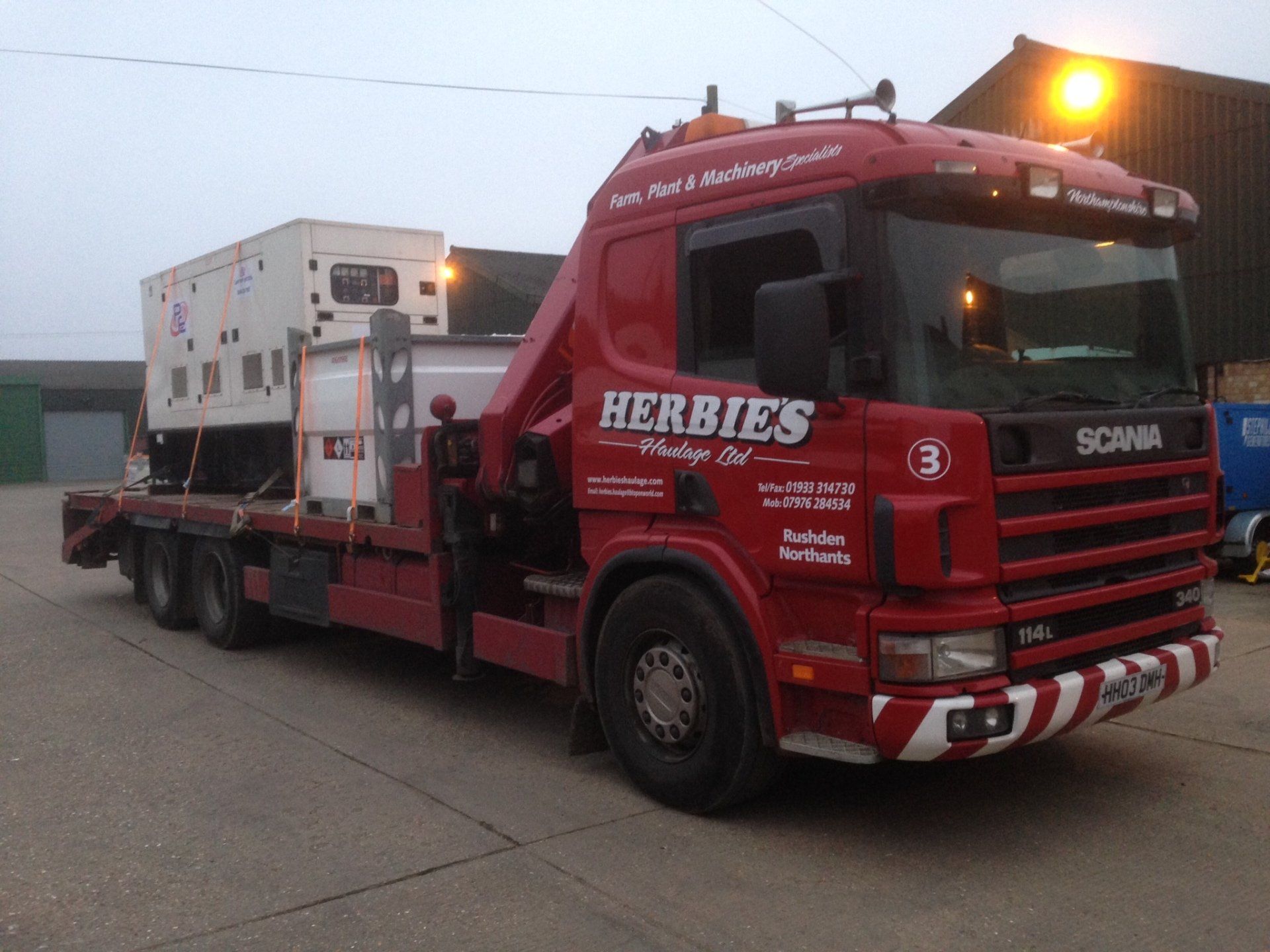 haulage vehicle transporting equipment