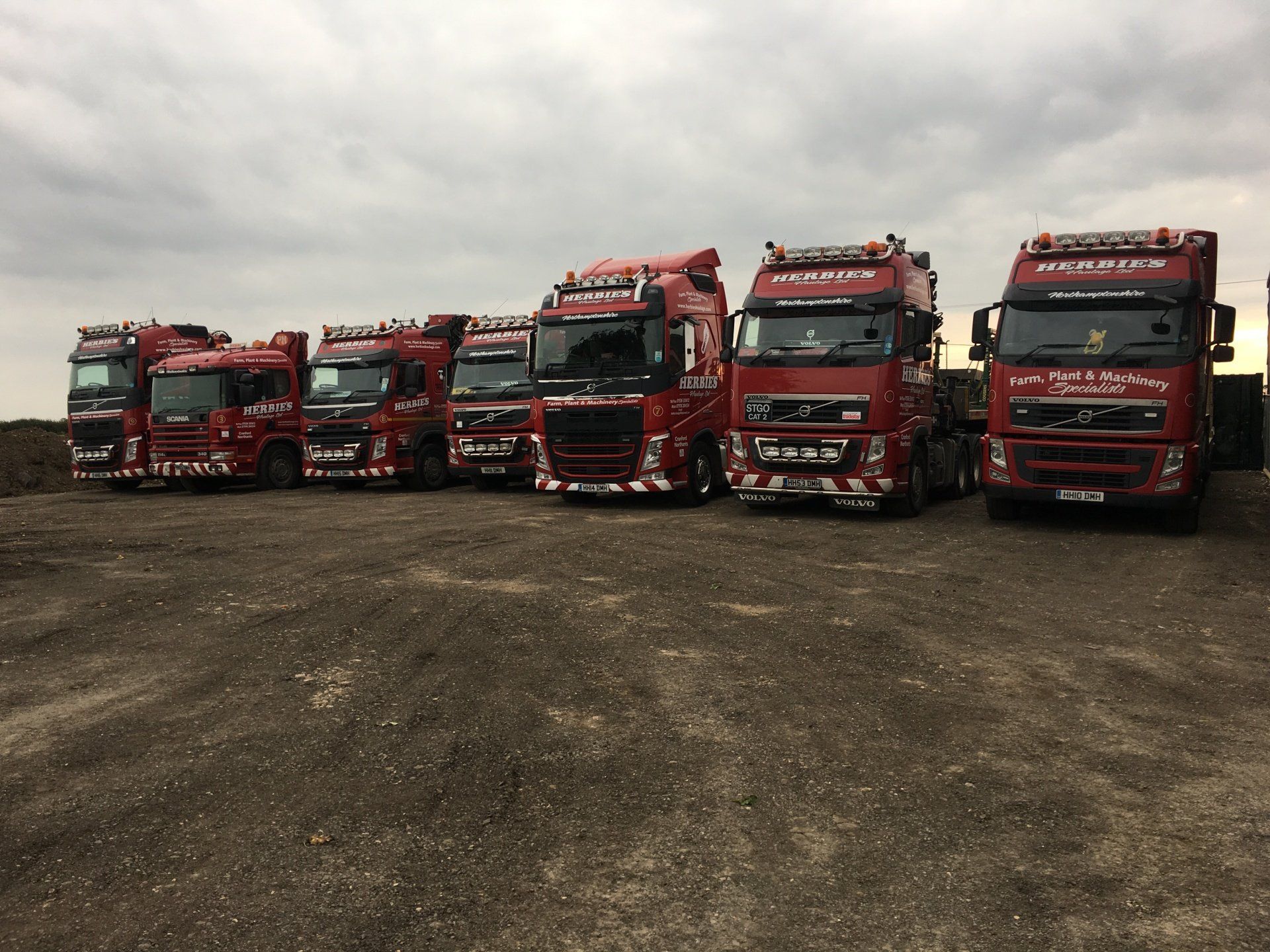 Fleet of haulage vehicles