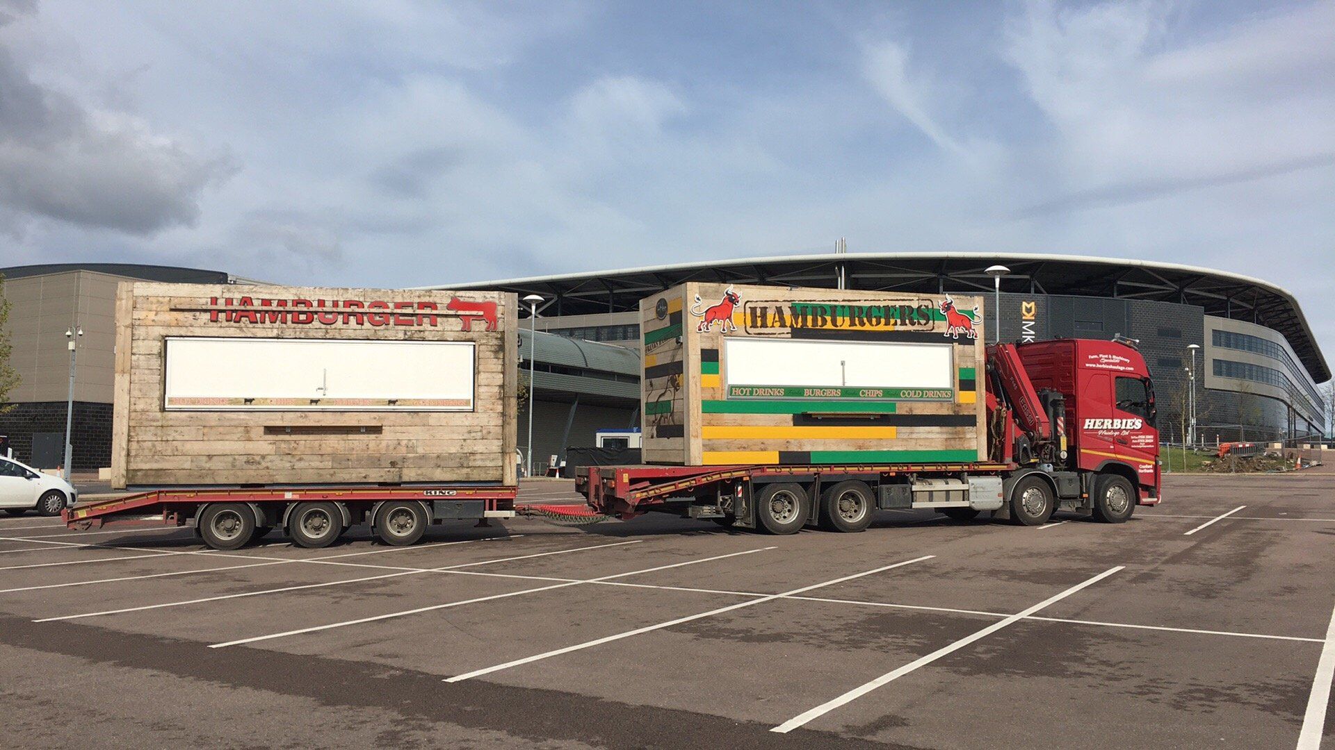 Transportation vehicles on road