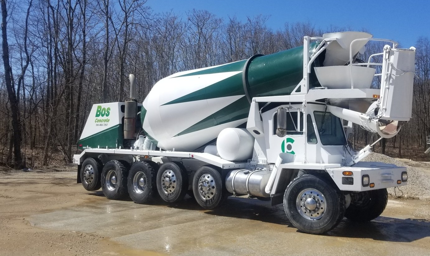 A truck that does concrete delivery in Kalamazoo, MI