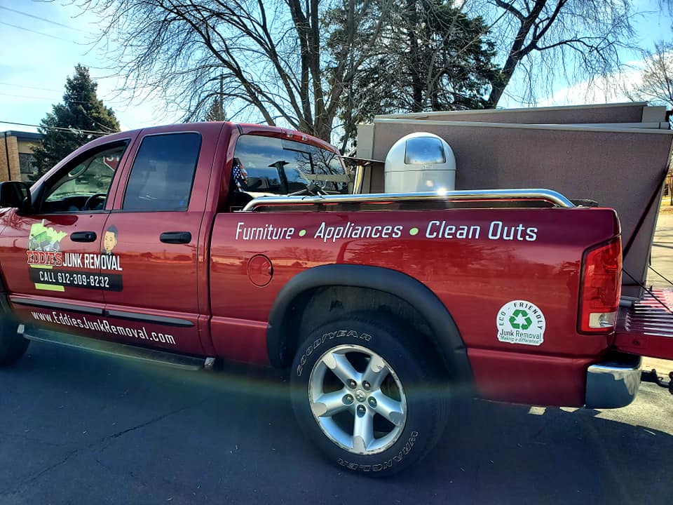 Pickup Vehicle with Old Furniture — Minneapolis, MN — Eddie's Junk Removal