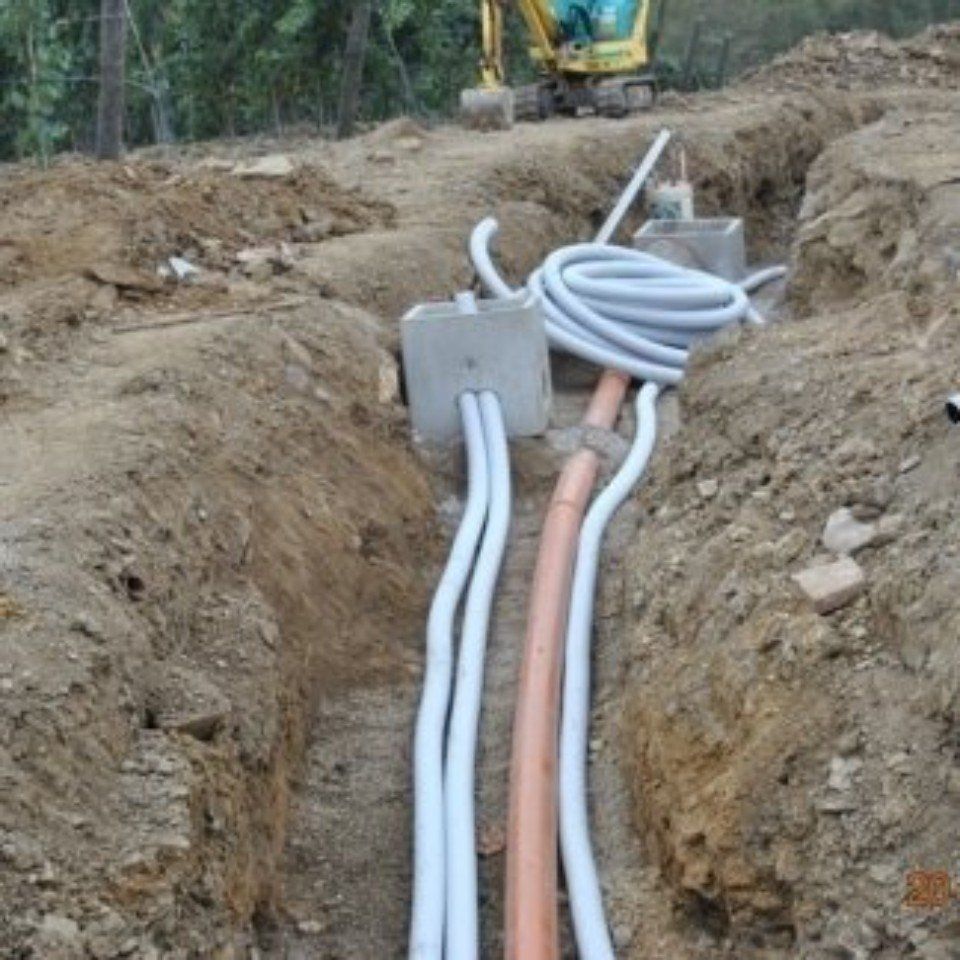 Posa di tubi interrati