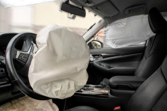 A Car with An Airbag on The Steering Wheel — Belmont Auto Electrics in Belmont, NSW