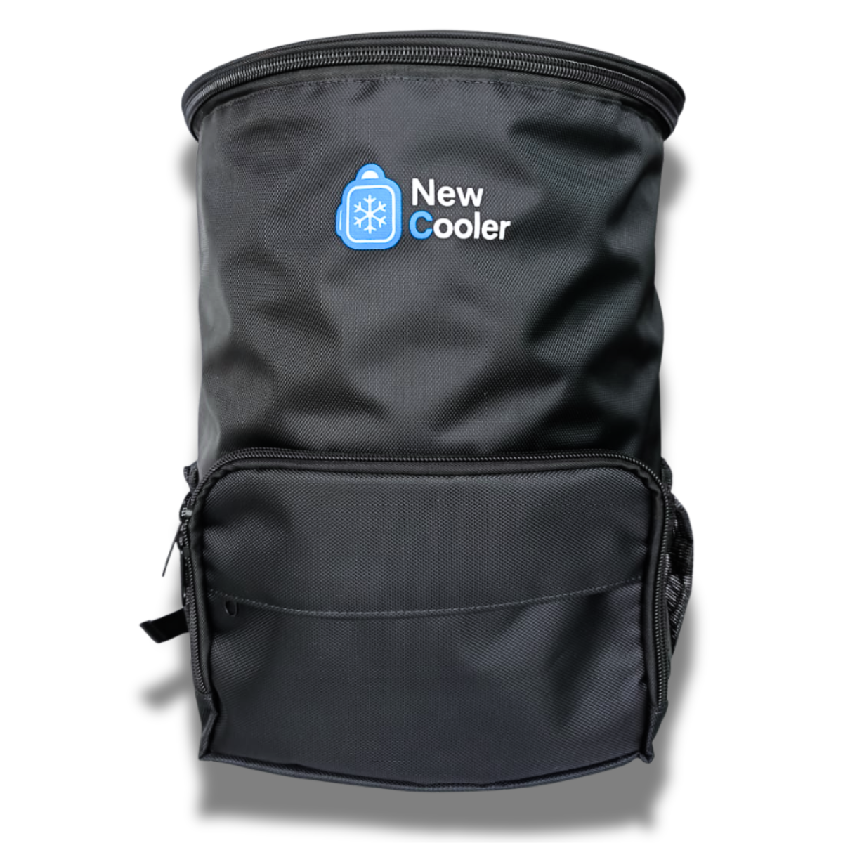 Bolsa térmica preta com o logotipo 