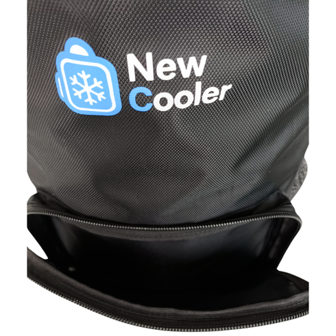 Bolsa térmica preta com logotipo 