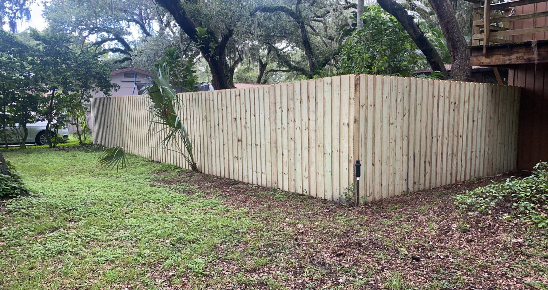 Board on Board Wood Privacy fence
