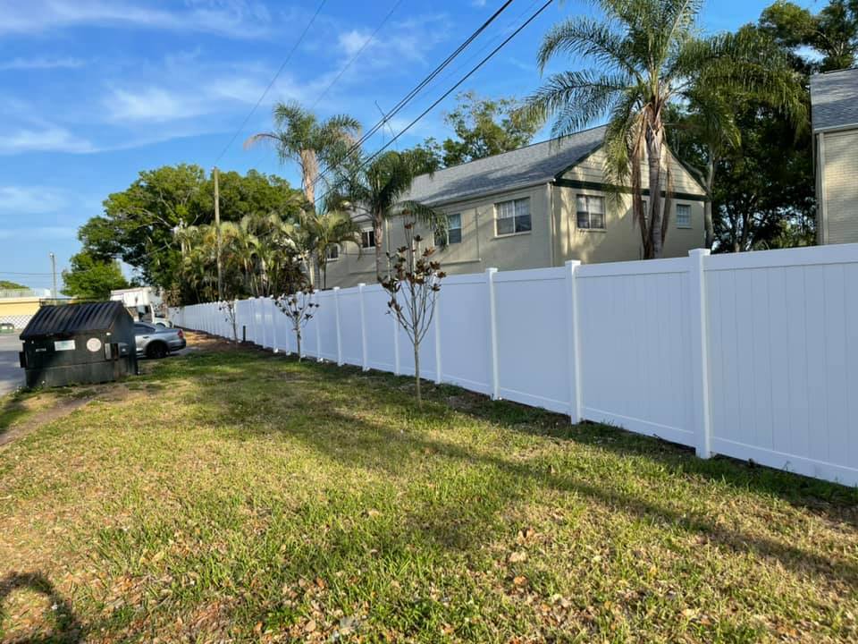 White Vinyl Privacy fence