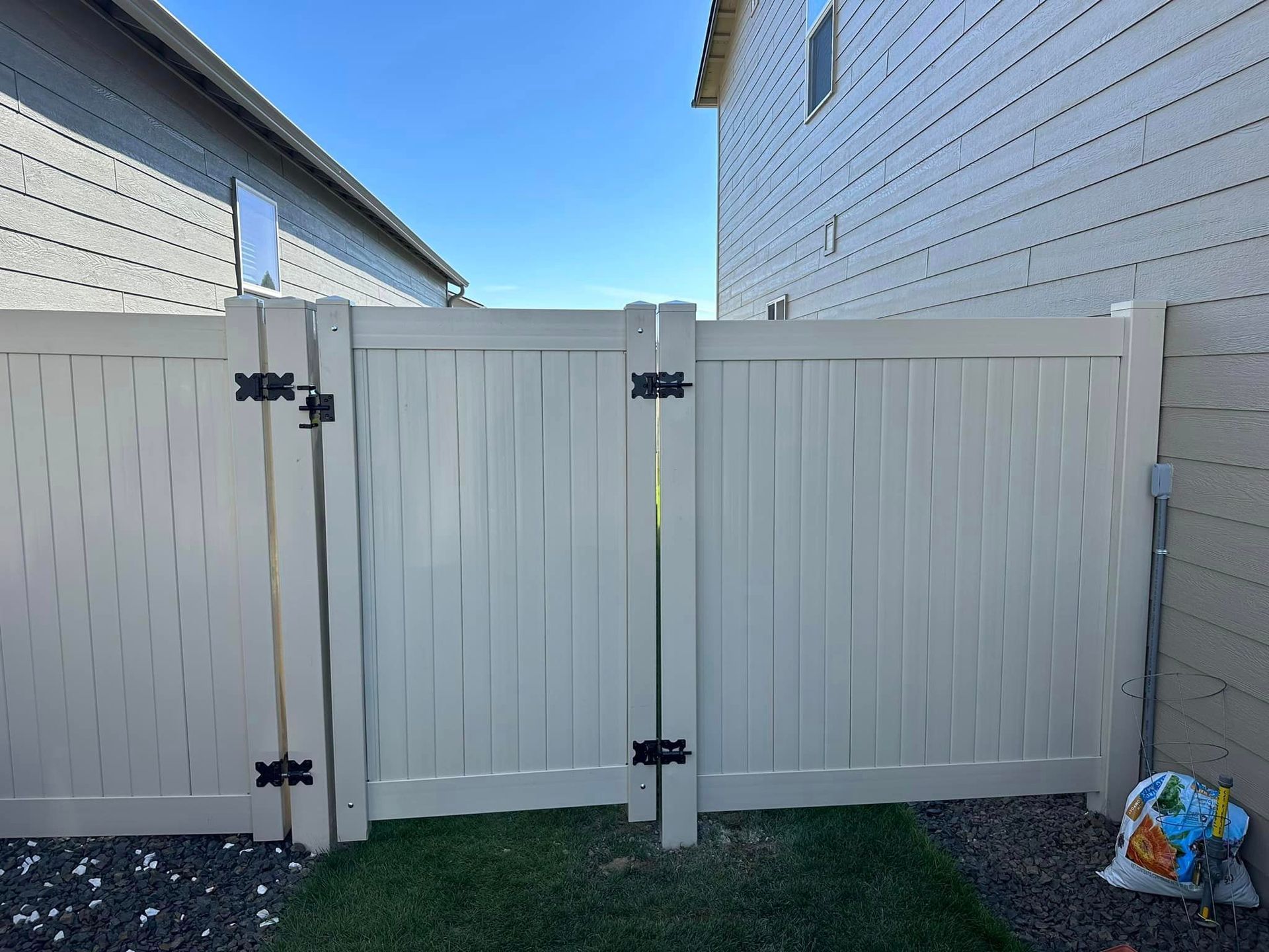 White Fence with Gate | Spokane, WA | Cornerstone Landscape, LLC