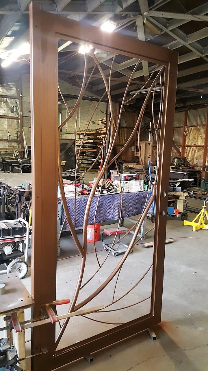 A large piece of metal is sitting in a warehouse.