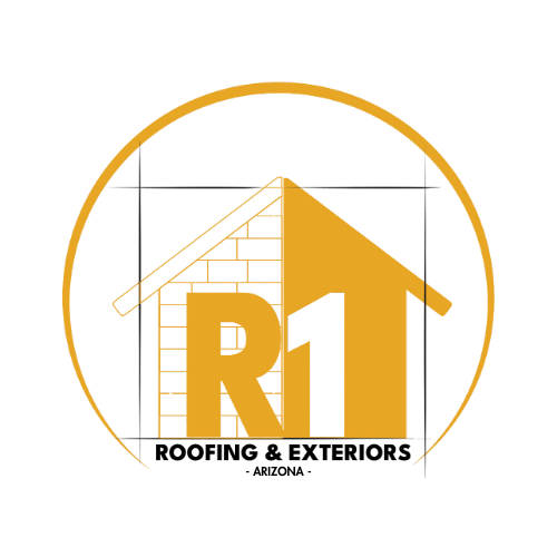 A logo for roofing and exteriors in arizona