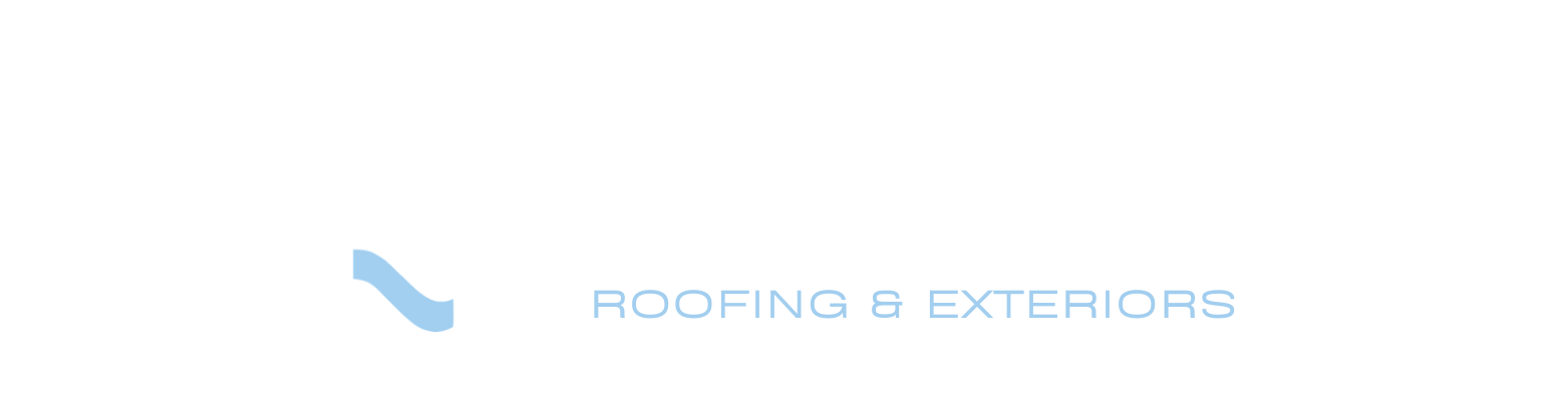 Riverbend Roofing brand mark with stylized roof and wave