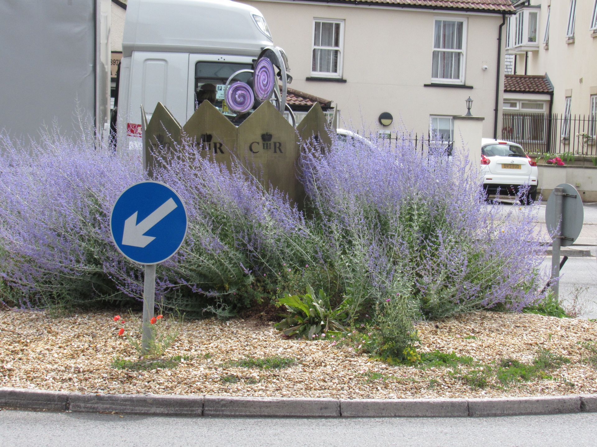Charles III roundabout Downend