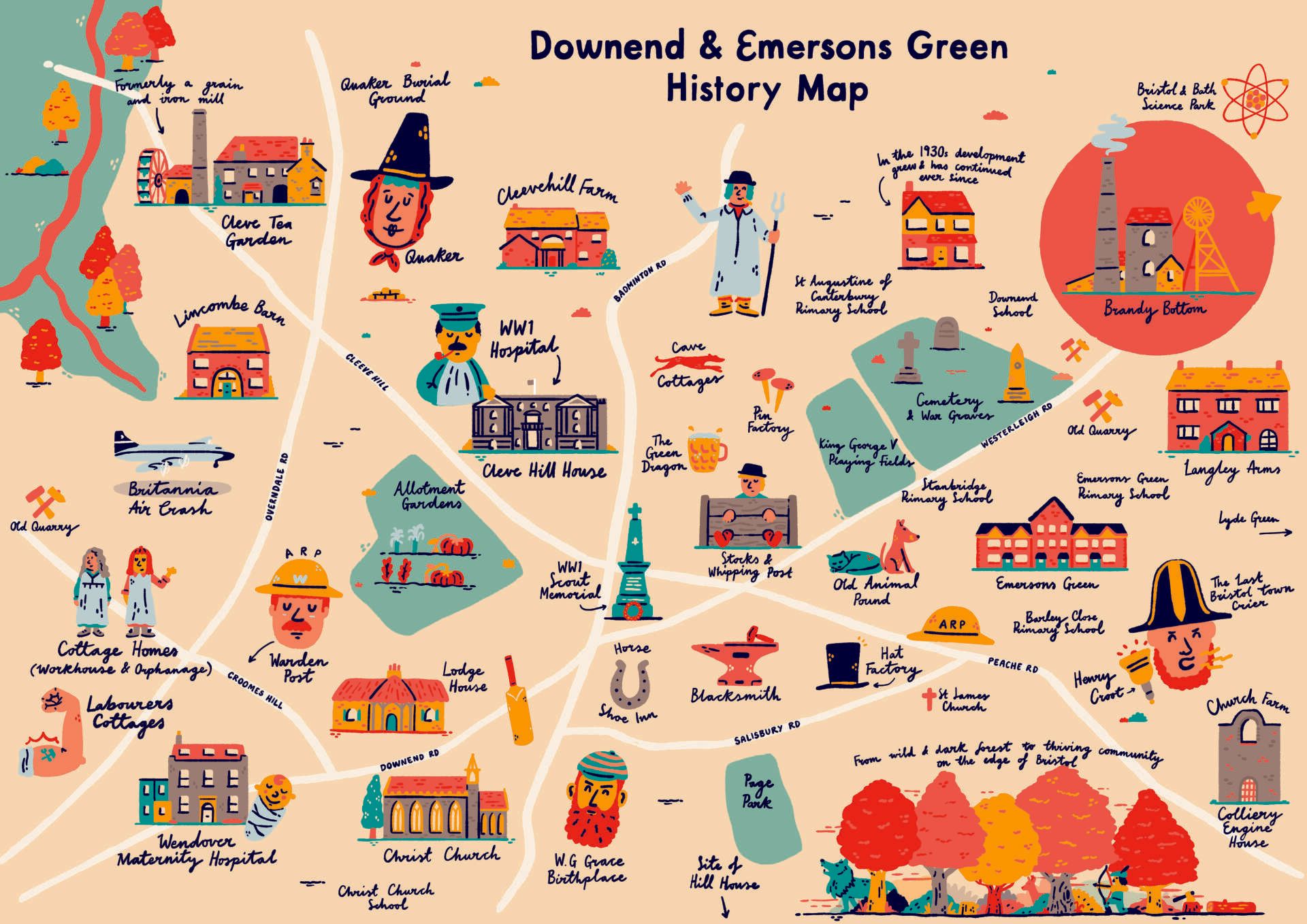 Downend & Emersons Green map - front