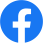 The facebook logo is in a blue circle on a white background.