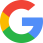 A close up of a google logo on a white background.