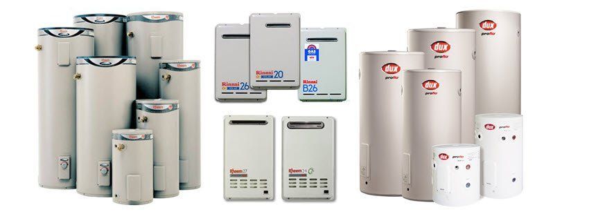 hot water systems newcastle: rheem hot water systems, rinni hot water systems, and dux hot water heaters.