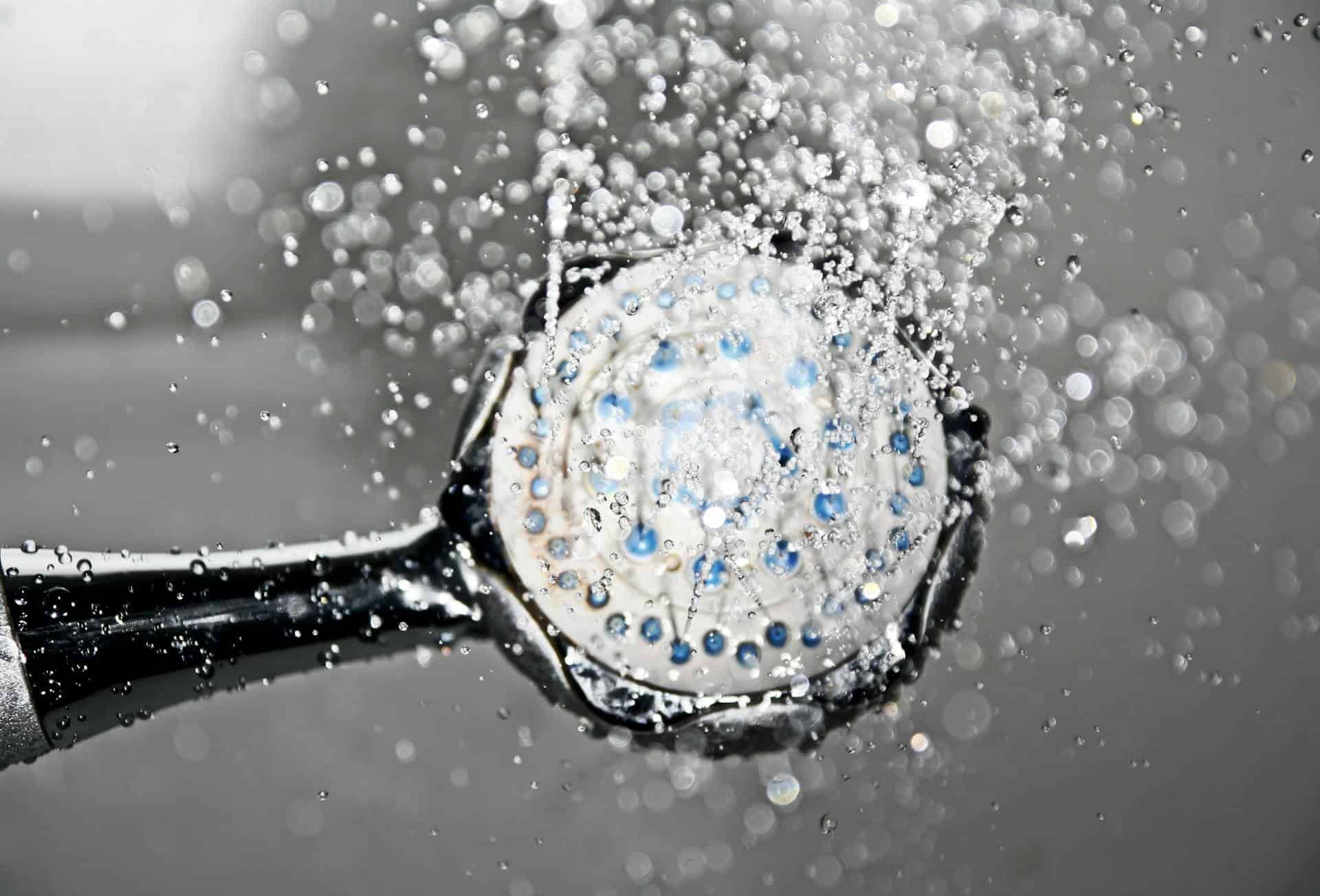 Shower pouring water