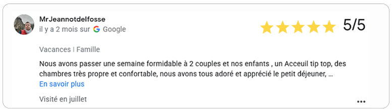 avis Google validé