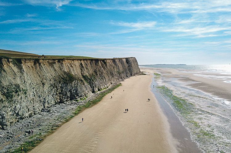 Falaise sur la Côte d'Opale