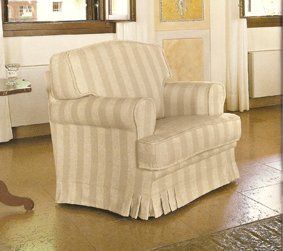 Poltrona bianca a righe