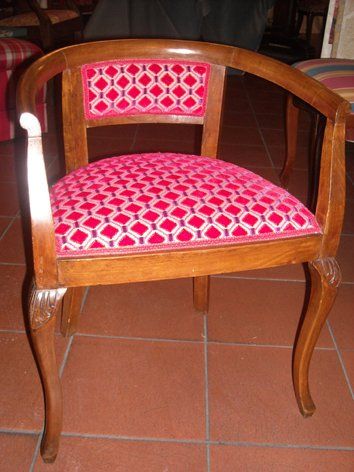 Sedia ovale foderata
