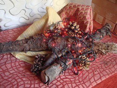 Particolare di una vetrina natalizia