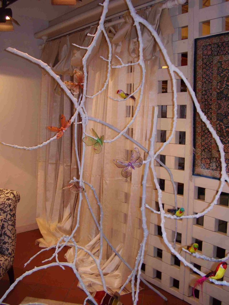 Tende esposte in showroom