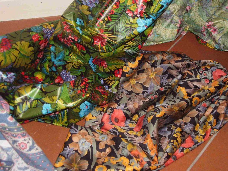 Tessuti fantasia in esposizione