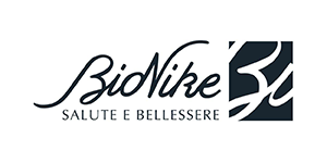 Il logo per bionike salute e bellesse è in bianco e nero.
