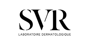 Un logo in bianco e nero per il laboratorio dermatologico svr
