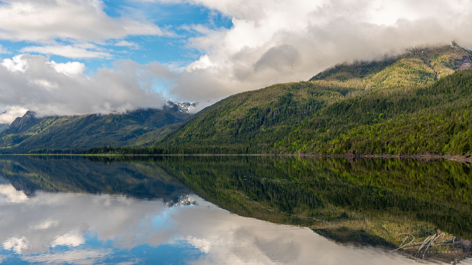 A lake with mountains in the background and trees on the shore