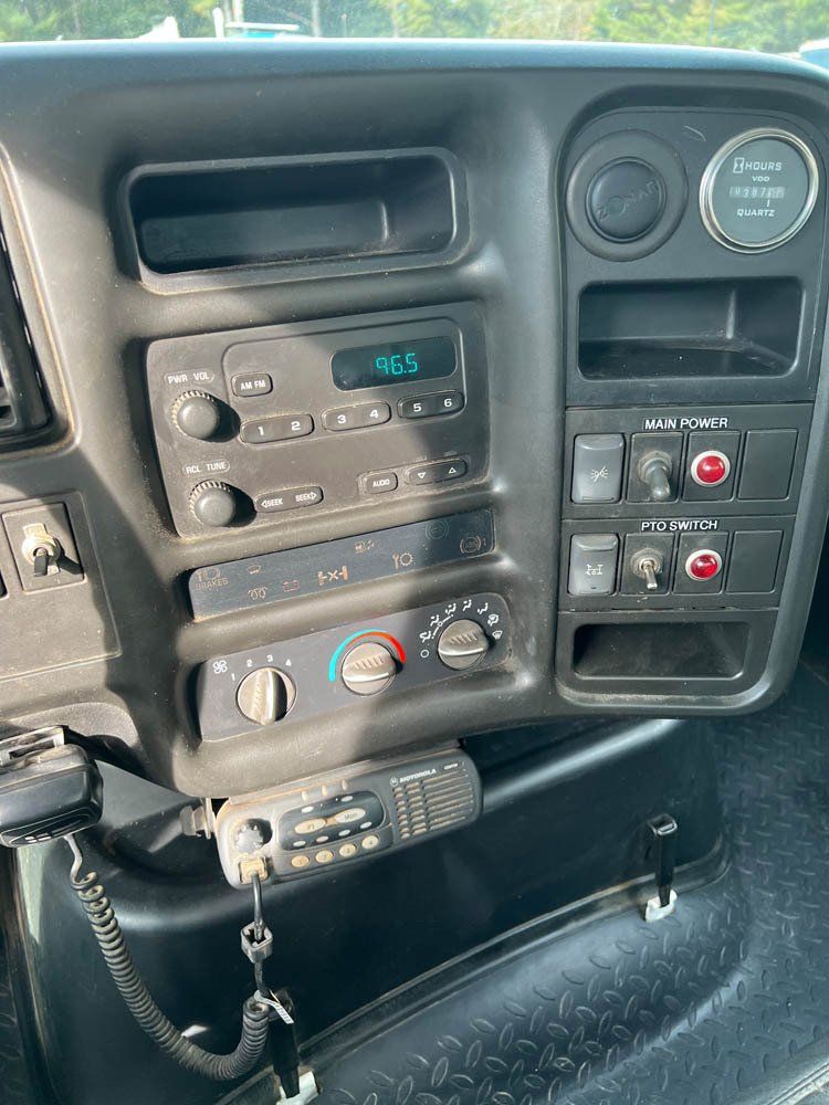 A close up of the dashboard of a truck.