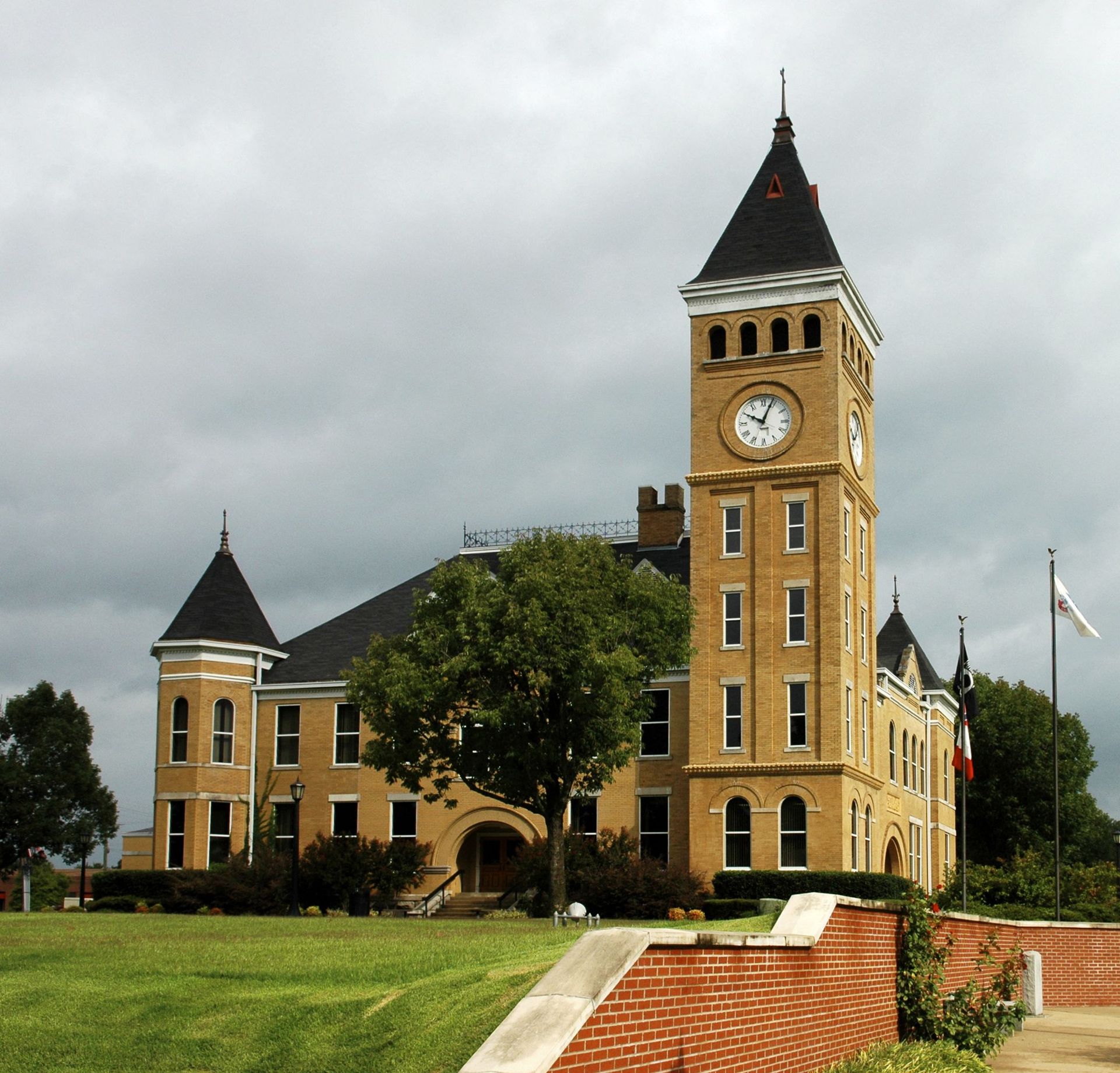 A large building with a clock tower on top of it