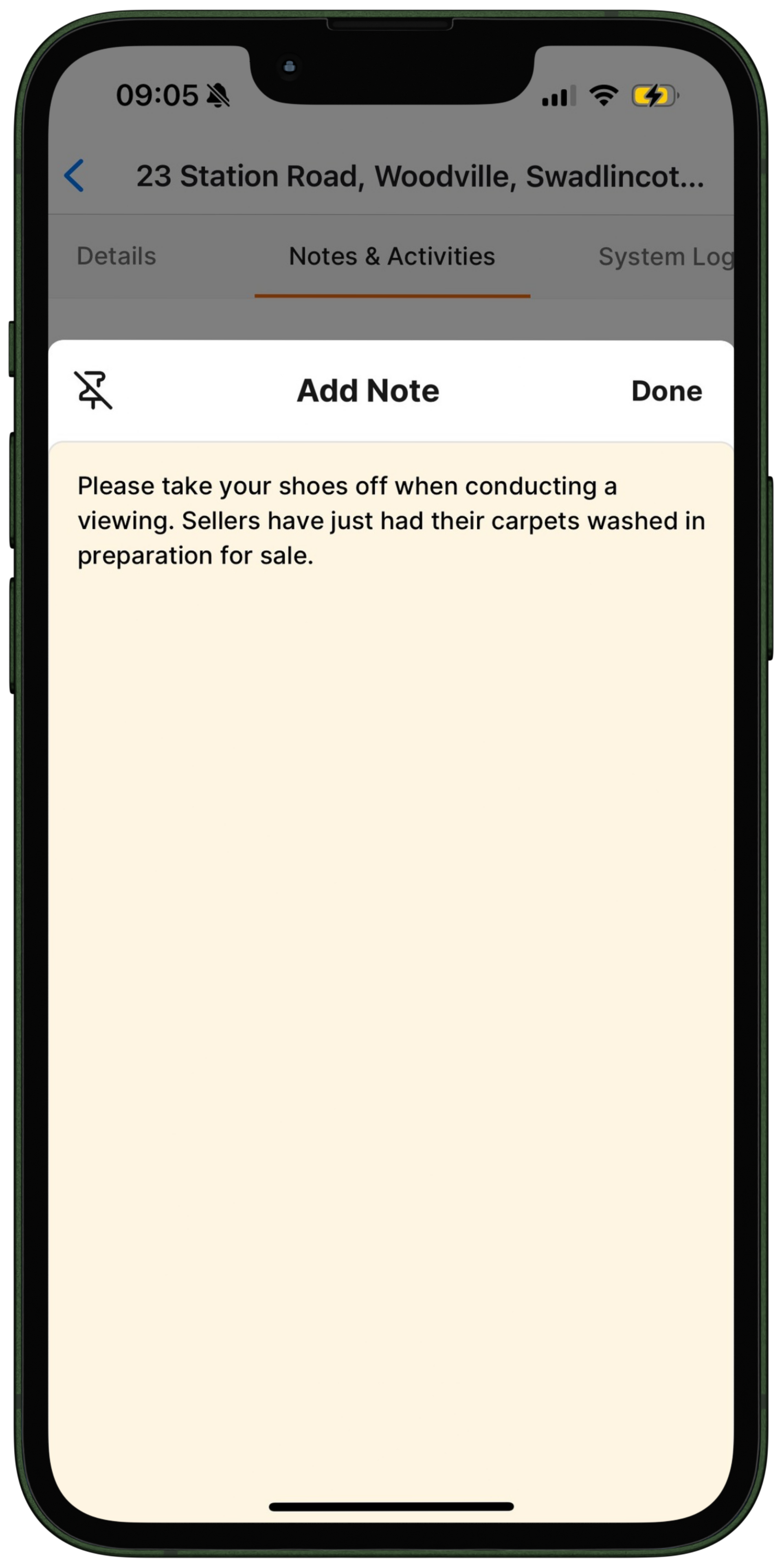 A screenshot of a mobile app on a cell phone.