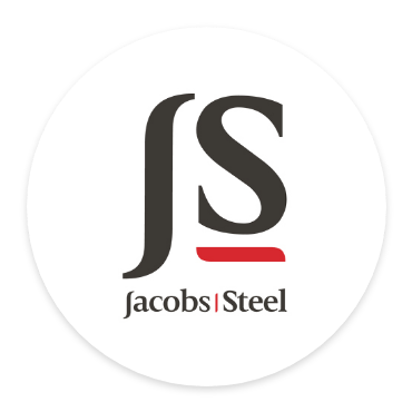 Jacobs steel logo on a white background