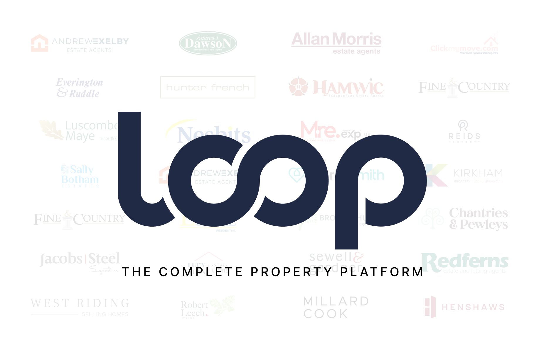 The logo for loop is surrounded by other logos on a white background.