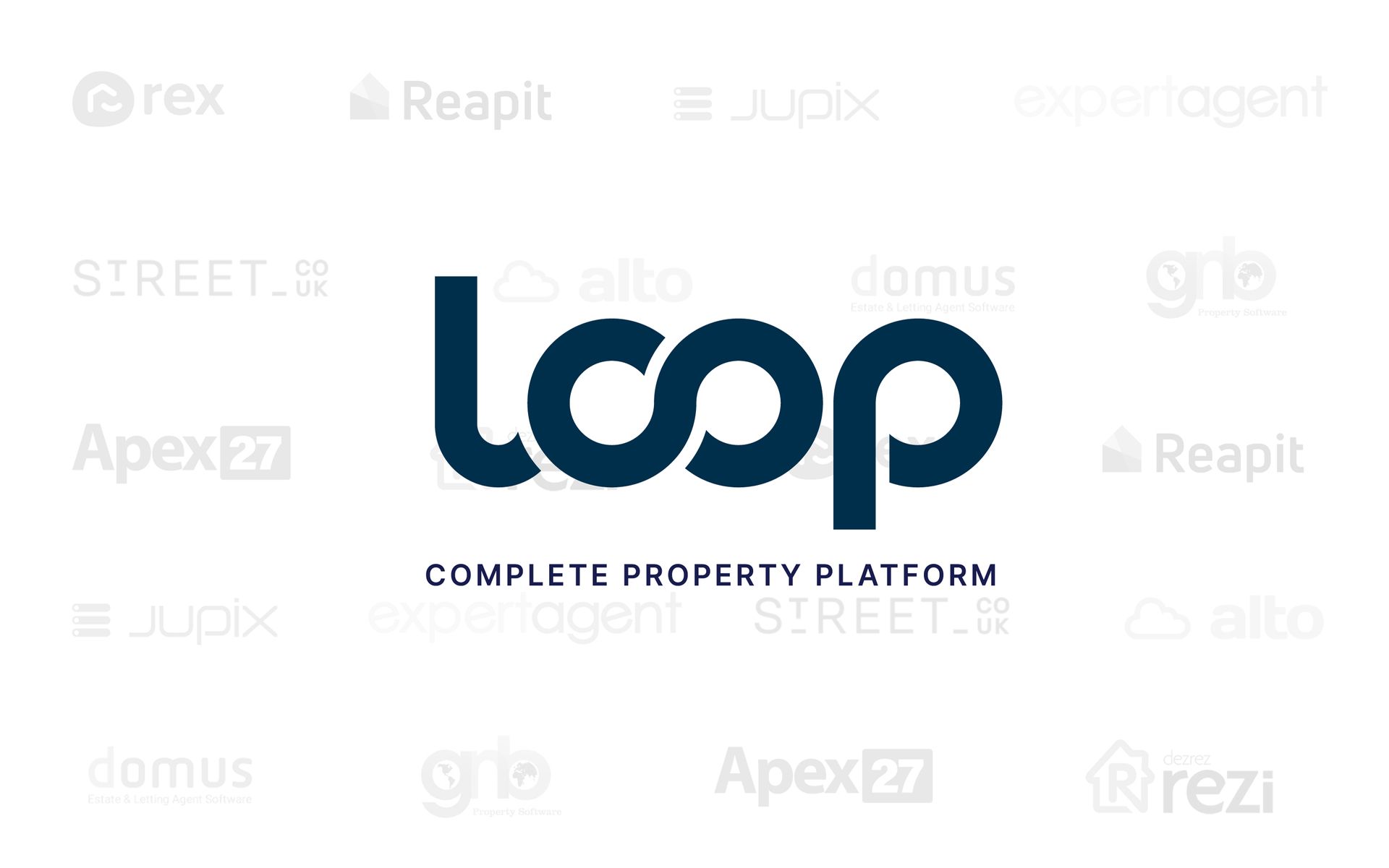 The logo for loop is surrounded by other logos on a white background.