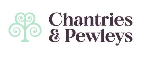 The logo for chantries & pevleys is a tree with swirls on it.