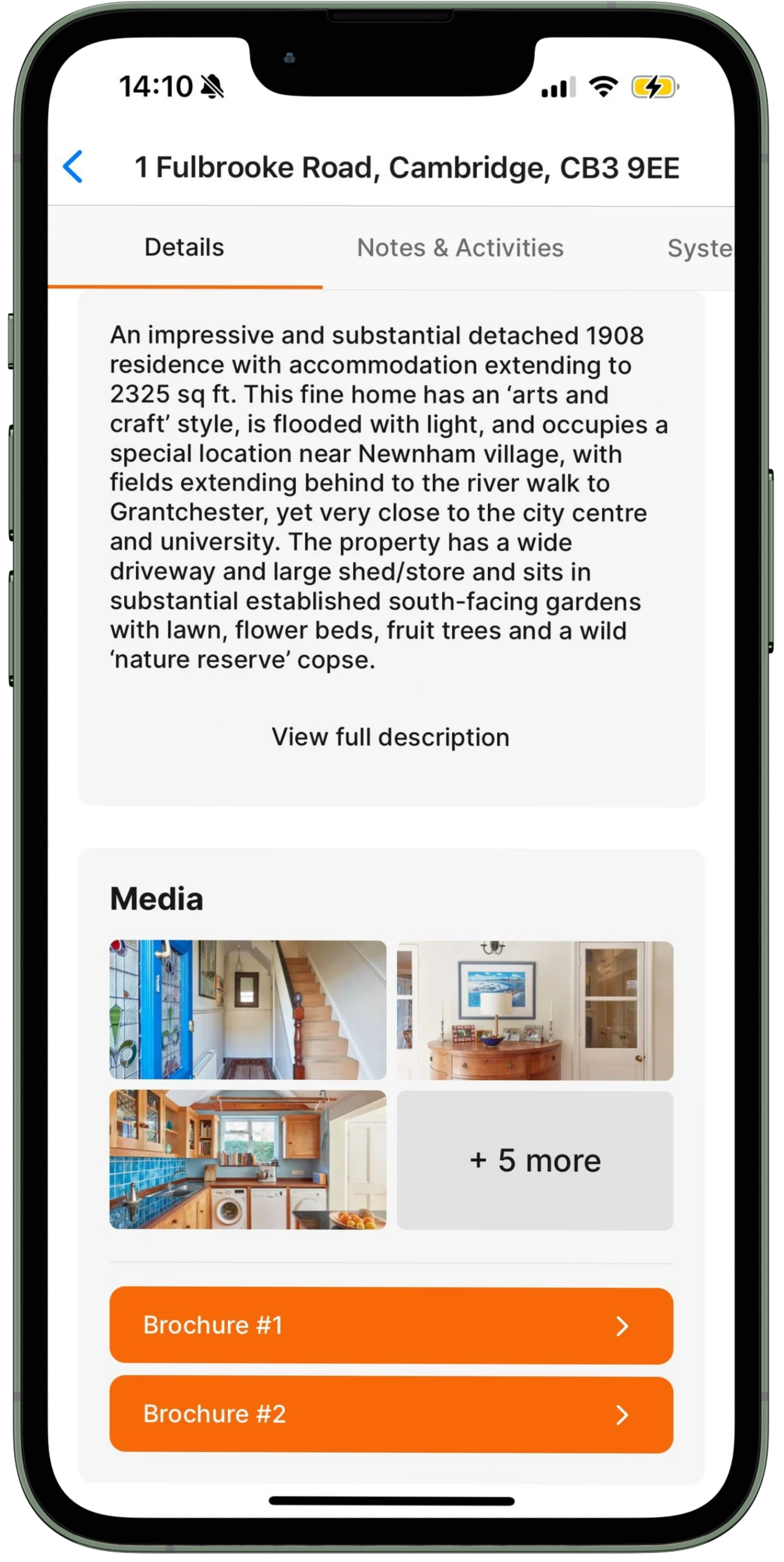 A screenshot of the agenda app on a cell phone.