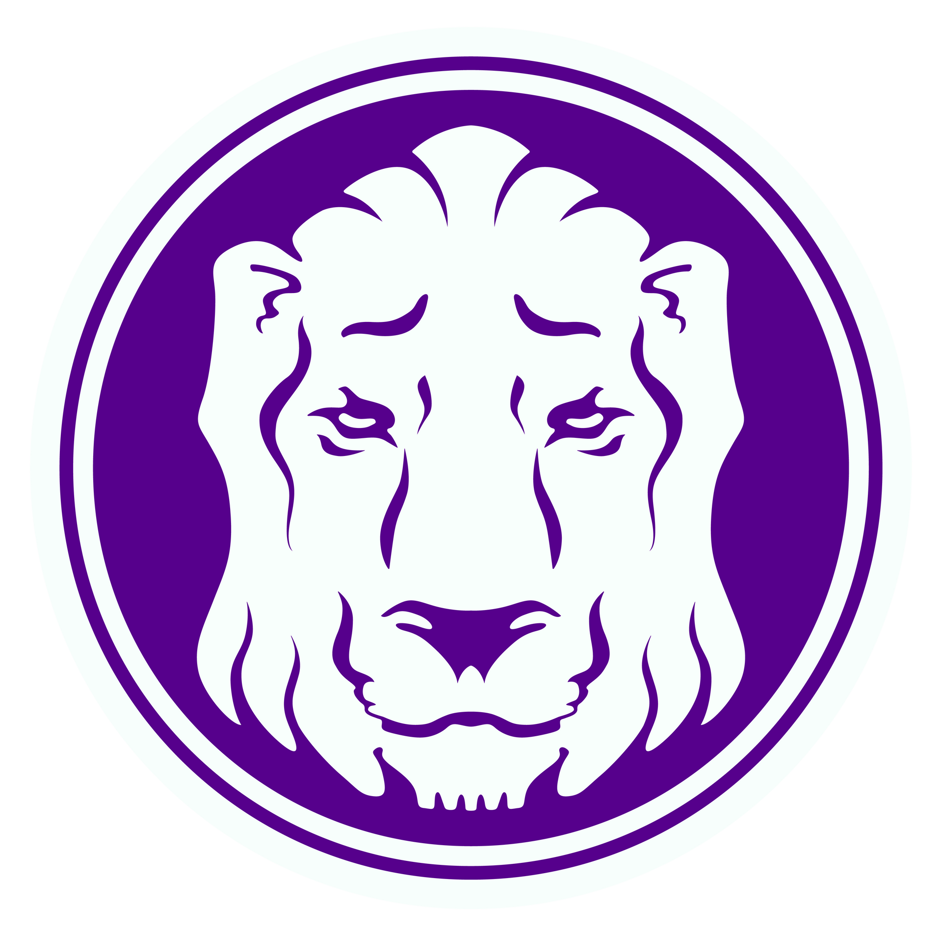 The cole rayment & white logo is on a white circle