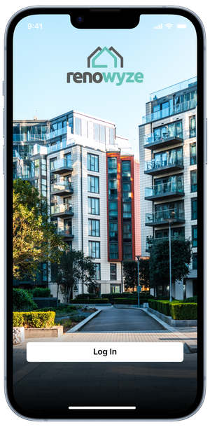 A cell phone with a picture of a building on the screen.