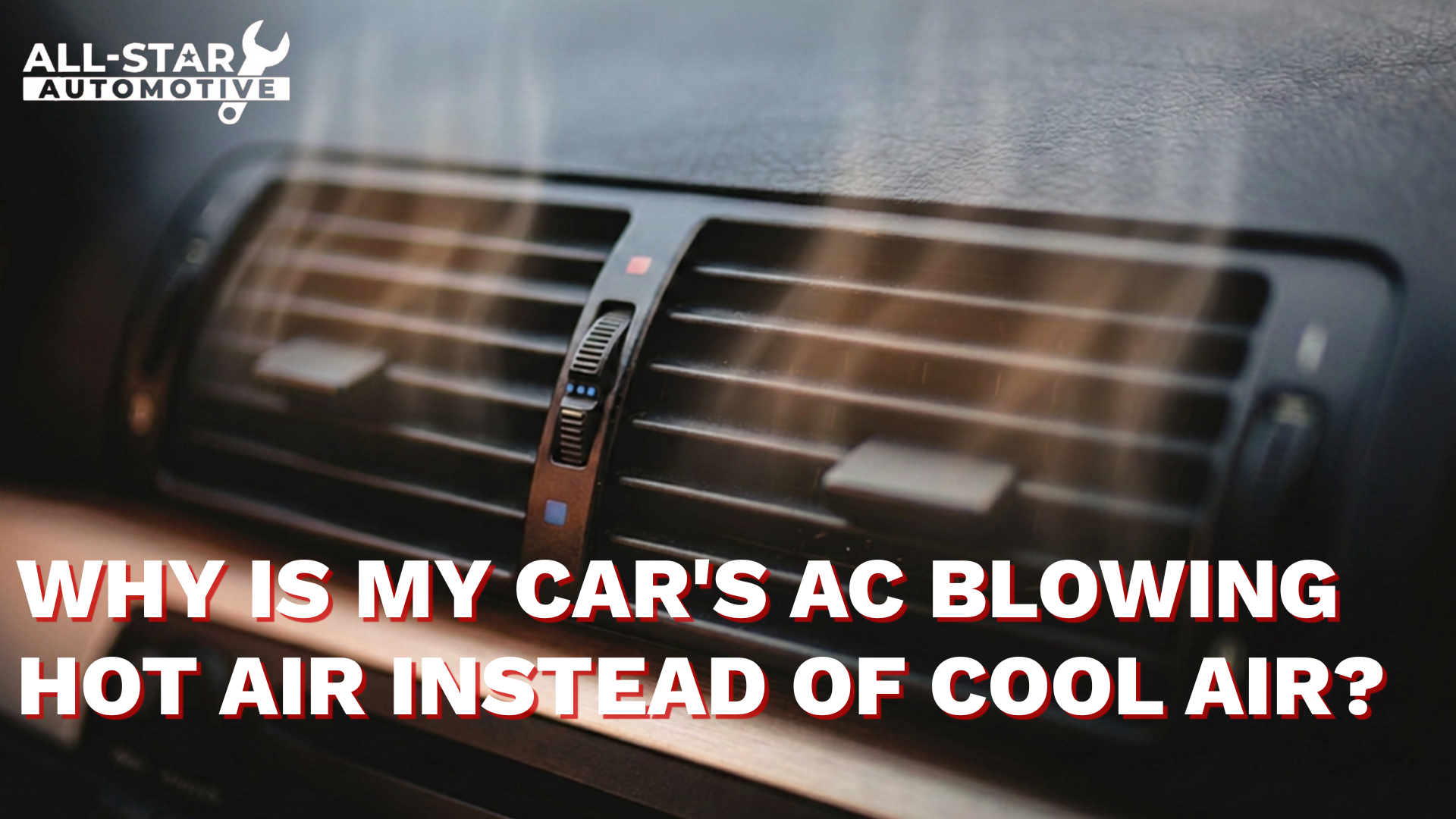 Car vent blowing warm air